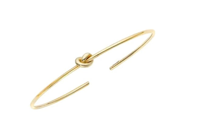 YELLOW GOLD KNOT CUFF BRACELET