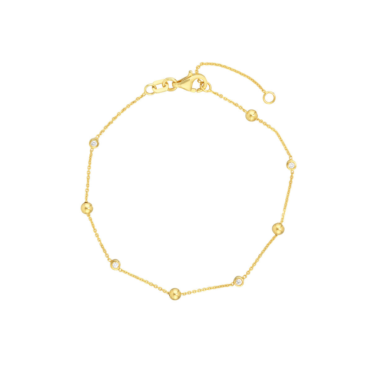 DIAMOND CLUSTER & BEZEL STATION BRACELET