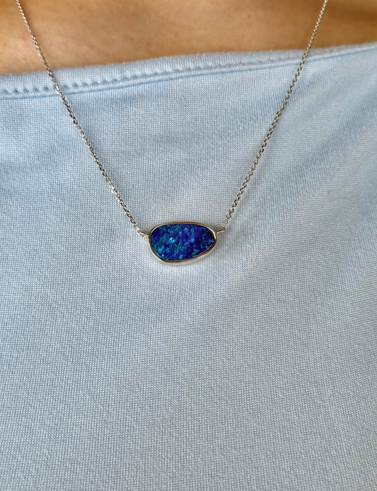 AUSTRALIAN OPAL DOUBLET NECKLACE
