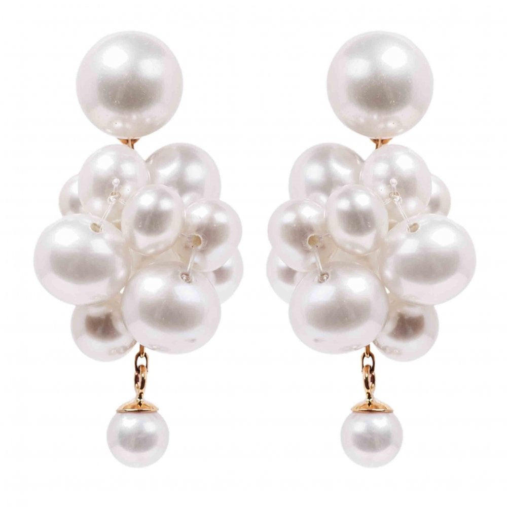 Freshwater Pearl Cluster Drop Earrings