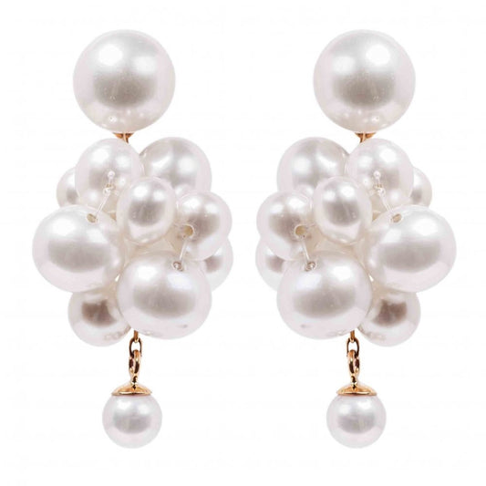 Freshwater Pearl Cluster Drop Earrings