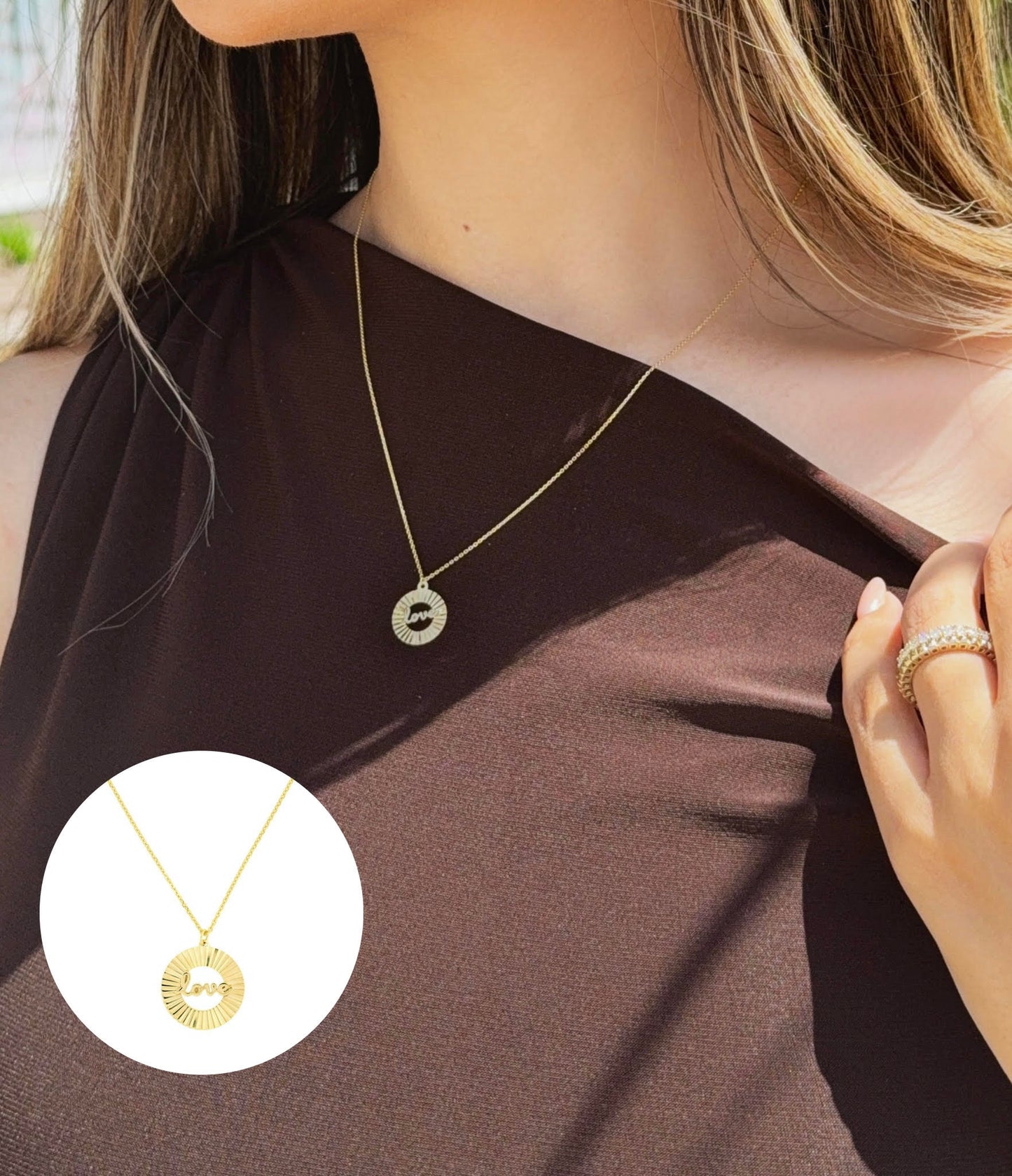 Fluted Love Pendant